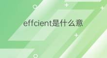 effcient是什么意思 effcient的中文翻译、读音、例句