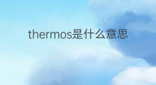 thermos是什么意思 thermos的中文翻译、读音、例句