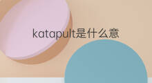 katapult是什么意思 katapult的中文翻译、读音、例句