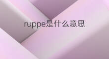 ruppe是什么意思 ruppe的中文翻译、读音、例句