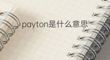 payton是什么意思 payton的中文翻译、读音、例句