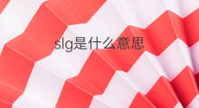 slg是什么意思 slg的中文翻译、读音、例句