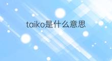 taiko是什么意思 taiko的中文翻译、读音、例句