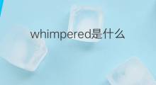 whimpered是什么意思 whimpered的中文翻译、读音、例句