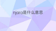 njara是什么意思 njara的中文翻译、读音、例句