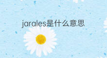 jarales是什么意思 jarales的中文翻译、读音、例句