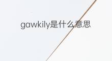gawkily是什么意思 gawkily的中文翻译、读音、例句