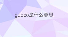 guaco是什么意思 guaco的中文翻译、读音、例句