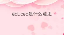 educed是什么意思 educed的中文翻译、读音、例句