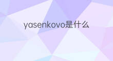 yasenkovo是什么意思 yasenkovo的中文翻译、读音、例句