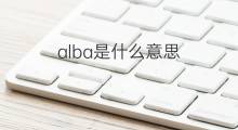 alba是什么意思 alba的中文翻译、读音、例句