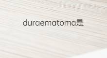 duraematoma是什么意思 duraematoma的中文翻译、读音、例句
