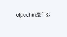 alpachiri是什么意思 alpachiri的中文翻译、读音、例句