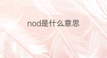 nod是什么意思 nod的中文翻译、读音、例句