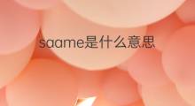 saame是什么意思 saame的中文翻译、读音、例句