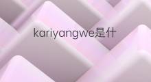 kariyangwe是什么意思 kariyangwe的中文翻译、读音、例句