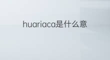 huariaca是什么意思 huariaca的中文翻译、读音、例句