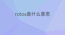 rotox是什么意思 rotox的中文翻译、读音、例句
