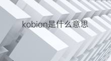 kobian是什么意思 kobian的中文翻译、读音、例句