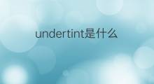 undertint是什么意思 undertint的中文翻译、读音、例句