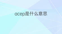 acep是什么意思 acep的中文翻译、读音、例句