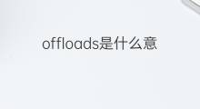 offloads是什么意思 offloads的中文翻译、读音、例句