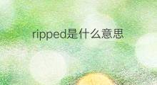 ripped是什么意思 ripped的中文翻译、读音、例句