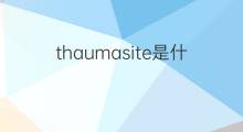 thaumasite是什么意思 thaumasite的中文翻译、读音、例句