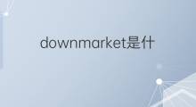 downmarket是什么意思 downmarket的中文翻译、读音、例句