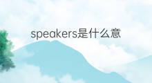 speakers是什么意思 speakers的中文翻译、读音、例句