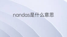 nandas是什么意思 nandas的中文翻译、读音、例句