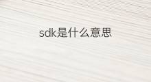 sdk是什么意思 sdk的中文翻译、读音、例句