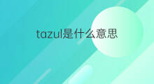 tazul是什么意思 tazul的中文翻译、读音、例句