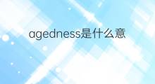agedness是什么意思 agedness的中文翻译、读音、例句
