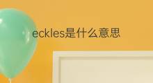 eckles是什么意思 eckles的中文翻译、读音、例句