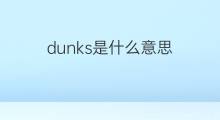 dunks是什么意思 dunks的中文翻译、读音、例句