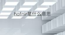 hafnir是什么意思 hafnir的中文翻译、读音、例句