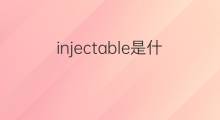 injectable是什么意思 injectable的中文翻译、读音、例句