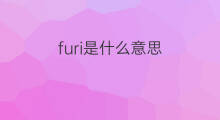 furi是什么意思 furi的中文翻译、读音、例句