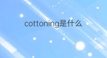cottoning是什么意思 cottoning的中文翻译、读音、例句