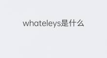 whateleys是什么意思 whateleys的中文翻译、读音、例句
