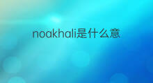 noakhali是什么意思 noakhali的中文翻译、读音、例句