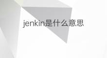 jenkin是什么意思 英文名jenkin的翻译、发音、来源