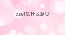 azef是什么意思 azef的中文翻译、读音、例句