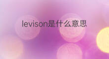 levison是什么意思 levison的中文翻译、读音、例句