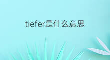 tiefer是什么意思 tiefer的中文翻译、读音、例句