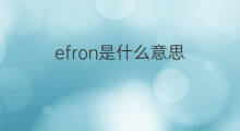 efron是什么意思 efron的中文翻译、读音、例句
