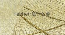 liebherr是什么意思 liebherr的中文翻译、读音、例句