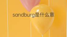 sandburg是什么意思 sandburg的中文翻译、读音、例句