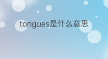 tongues是什么意思 tongues的中文翻译、读音、例句